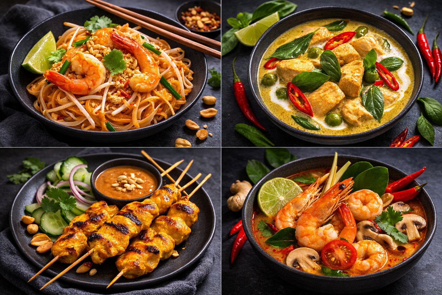 Selection of Thai dishes from Muay Thai Foods